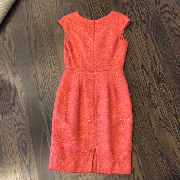 Carmen Marc Valvo Coral Cocktail Sz 4 - Picture 3 of 4